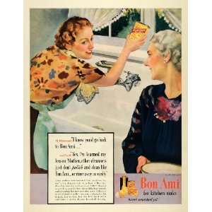 1937 Ad Bon Ami Powder Polish Cleaner Mother Cleaning   Original Print 