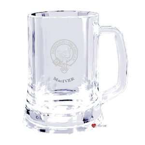  Maciver Clan Crest 500ml Engraved Glass Tankard Patio 