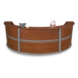  OFM Marque Triple Reception Desk   Cherry: Office Products