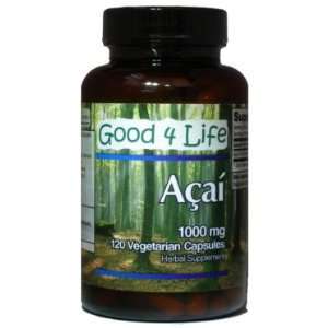  Acai Fruit Extract 1000mg (120 vegetable capsules): Health 