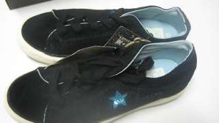 Girls Black/Blue Suede CONVERSE DX Oxford Shoes   NIB  