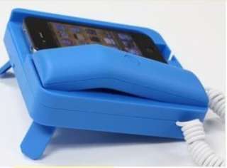 blue Phone iPhone 4 3GS 3G Handset Dock Stand  