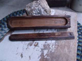 Primitive Original Antique Hand Made Wood Pencil Box Oak GREAT Patina 