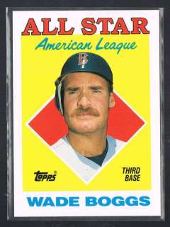 1988/88 topps AL All Star WADE BOGGS #388 Red Sox mint  