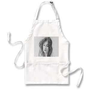  Girl With Long Hair By Gustav Klimt Apron: Office Products