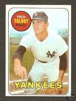 1969 Topps #332 Fred Talbot New York Yankees Near MINT+  