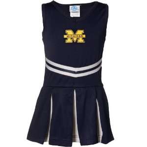 Michigan Wolverines Youth Girls Navy Blue Cheerleader Dress:  