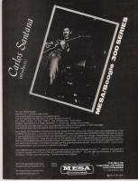 1981 VINTAGE AD Mesa Boogie 300 series Carlos Santana  