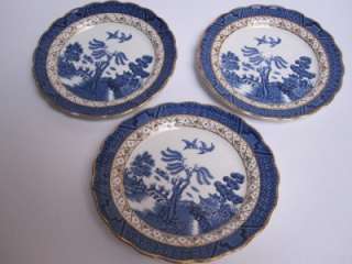 Booths A8025 REAL OLD WILLOW 6 BREAD AND BUTTER SIDE PLATES  