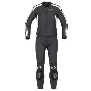 Womens Two Piece Monza Race Suit Black/White EURO Size 42 Alpinestars 