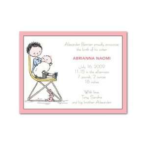   Girl Birth Announcements   Brotherly Love: Rose By Petite Alma: Baby