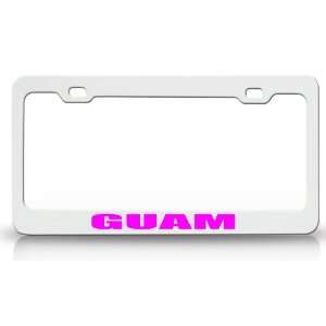  GUAM Country Steel Auto License Plate Frame Tag Holder 