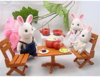 Generic Brand Lovely Dining Table Chair for Sylvanian Families CALICO 