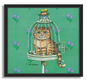 11x12 Gary Patterson   One Of Those Days   Black Mat FRAMED   Cat 
