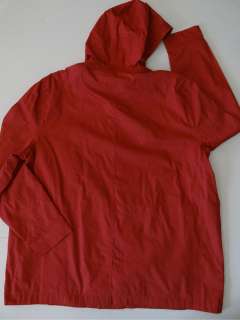 Dockers new red windbreaker hooded rain jacket mens M  