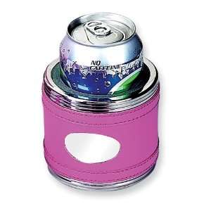  Stainless Steel Berry Faux Leather Beverage Can Holder 