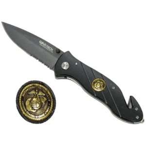  War Tech USMC Rescue Knife: Sports & Outdoors