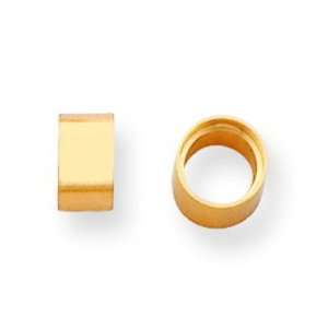  14K Gold Round Seat Open Back Tube Bezel Setting 3.5mm 