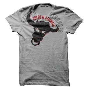  Speed & Strength Bull Headed T Shirt , Color Gray, Size 
