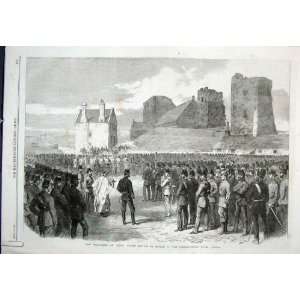 Dover Easter Service Castle Sunday Old Print 1867 