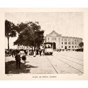  1909 Print Bullring Bullfight Plaza De Toros Madrid Spain 
