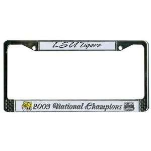  LSU Tigers 2003 National Champions Metal License Plate 