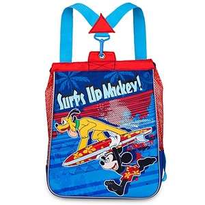 NEW Disney Store Surfs Up Mickey Mouse & Pluto Childs Swim Backpack 