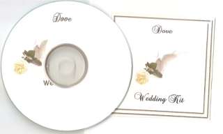 Delux Dove Theme Wedding Invitation Kit on CD  