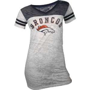    Denver Broncos Womens 50/50 Burnout T Shirt: Sports & Outdoors