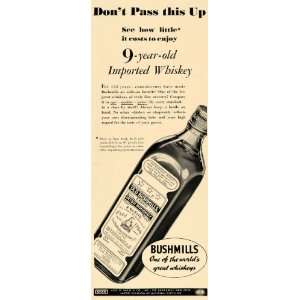  1936 Ad Bushmills Aged Irish Whiskey Alex D. Shaw Price 