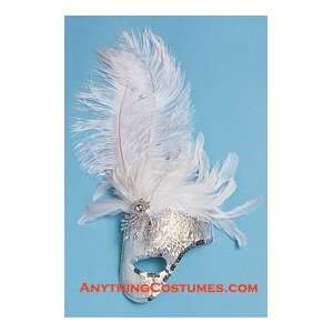  Supper Club White Feather Mask: Toys & Games