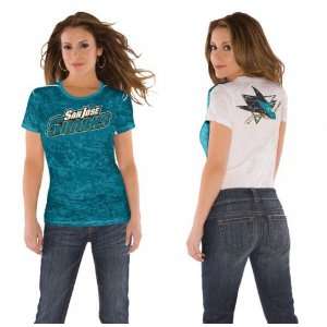  San Jose Sharks Womens Superfan Burnout Tee from Touch by 