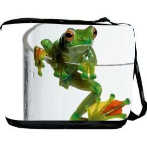 Frog in cup Messenger Bag   Book Bag   School Bag   Reporter Bag 