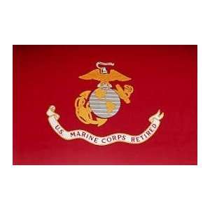  3 ft. x 5 ft. US Marine Corps Retired Flag Patio, Lawn 