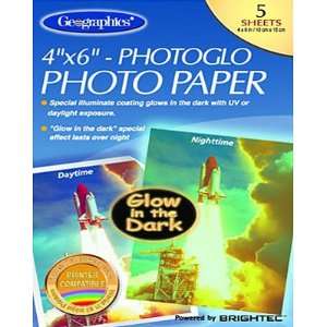   PhotoGlo, Glow in the Dark Photo Paper, 4x6, 5/pack: Office Products