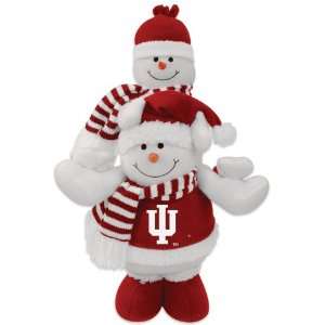   Indiana Hoosiers Plush Double Stacked Snowman Christmas Decoration