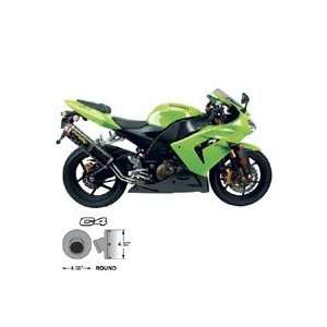  C4 Round Slip On Canisters Kawasaki ZX 10R Ninja 04 