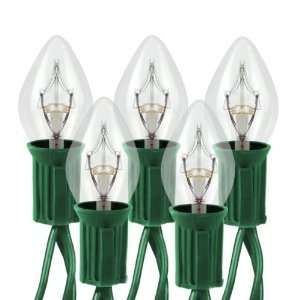 25) Bulbs   Clear C7 Christmas Lights   Length 25 ft.   Bulb Spacing 