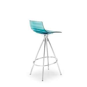 Eau Stool Seat color: Transparent Red, Seat Height: 31.5, Frame color 