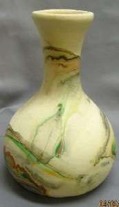 Marked Nemadji Vase 6 3/8,Bulbous Shape  