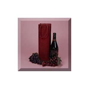  5ea   4 X 4 X 14 Red Jute Wine Bag