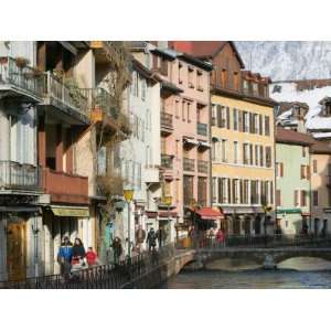 Buildings Along Canal de Thiou, Old Town, Annecy, French Alps, Savoie 