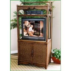  Moroccan Rattan Entertainment Center Boca Rattan 