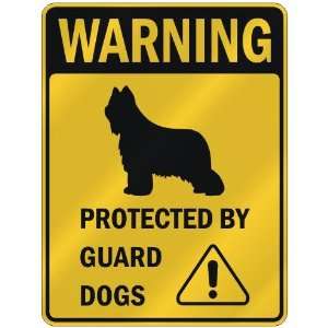   BRIARD PROTECTED BY GUARD DOGS  PARKING SIGN DOG