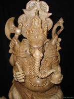 Ganesh Ganesha elephant Sculpture Balinese Fine art hand carved wood 