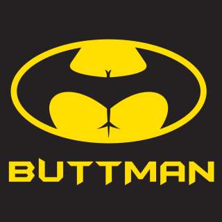 BUTTMAN T shirt funny spoof parody butts MENS S XXL  