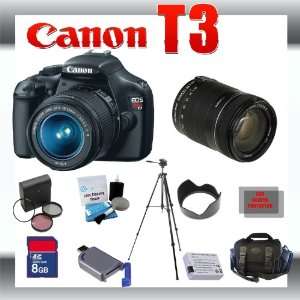  T3 EOS 1100D 12.2MP Digital Camera with Canon 18 55mm and 18 135mm 
