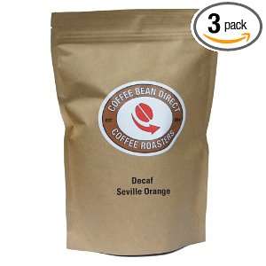 Coffee Bean Direct Decaf Seville Orange Flavored, Whole Bean Coffee 