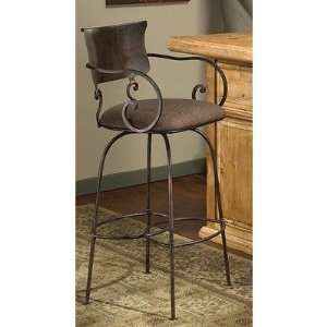  Cantina Swivel Barstool with Light Brown Vinyl Size 30 