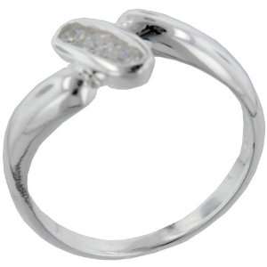   Cz Oval Rings   Sterling Silver Promise Anniversary Ring: Pugster